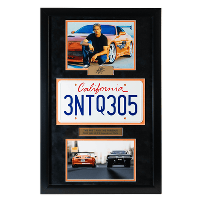 "The Fast and the Furious" Movie Memorabilia - Paul Walker License Plate G S Pawn