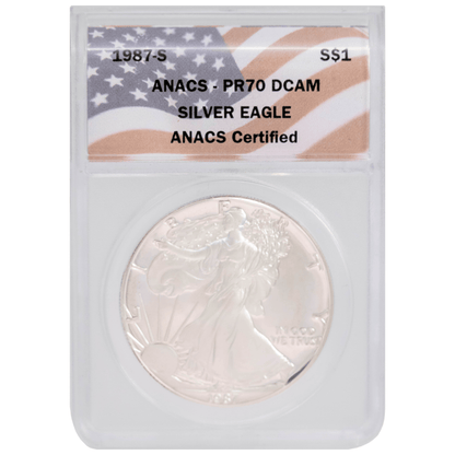 Proof Silver Eagles US $1 ANAC PR70 Gold & Silver Pawn Shop 1987-S