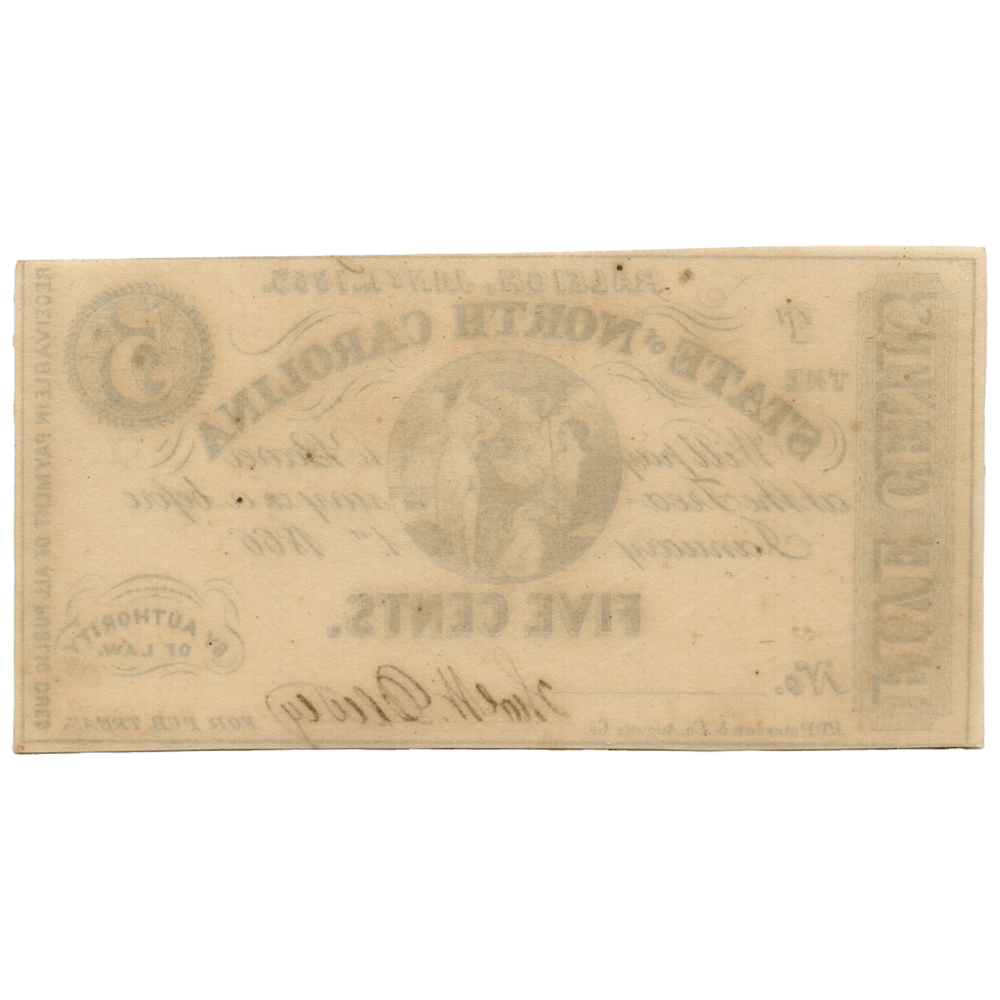 1866 State of North Carolina 5 cents Gold & Silver Pawn Shop