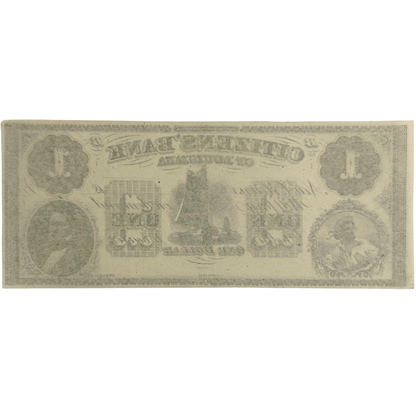 1800s Citizens Bank of Louisiana $1 Note Gold & Silver Pawn Shop