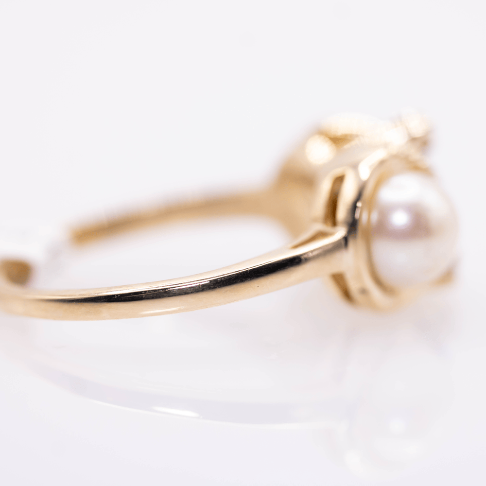 14K Gold Double Pearl Ring Gold & Silver Pawn Shop