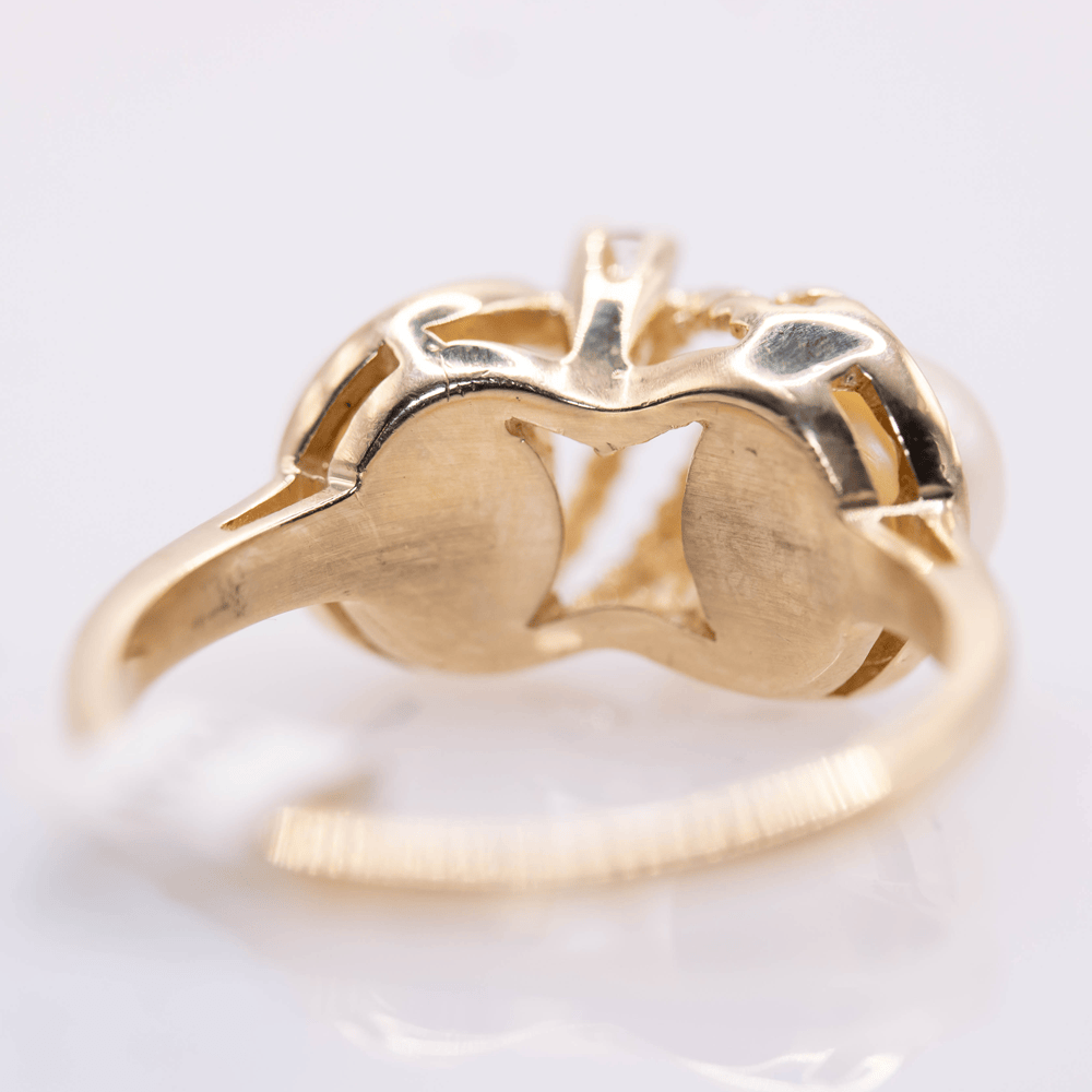 14K Gold Double Pearl Ring Gold & Silver Pawn Shop