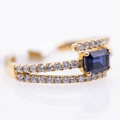 18KYG Sapphire Ring Gold & Silver Pawn Shop