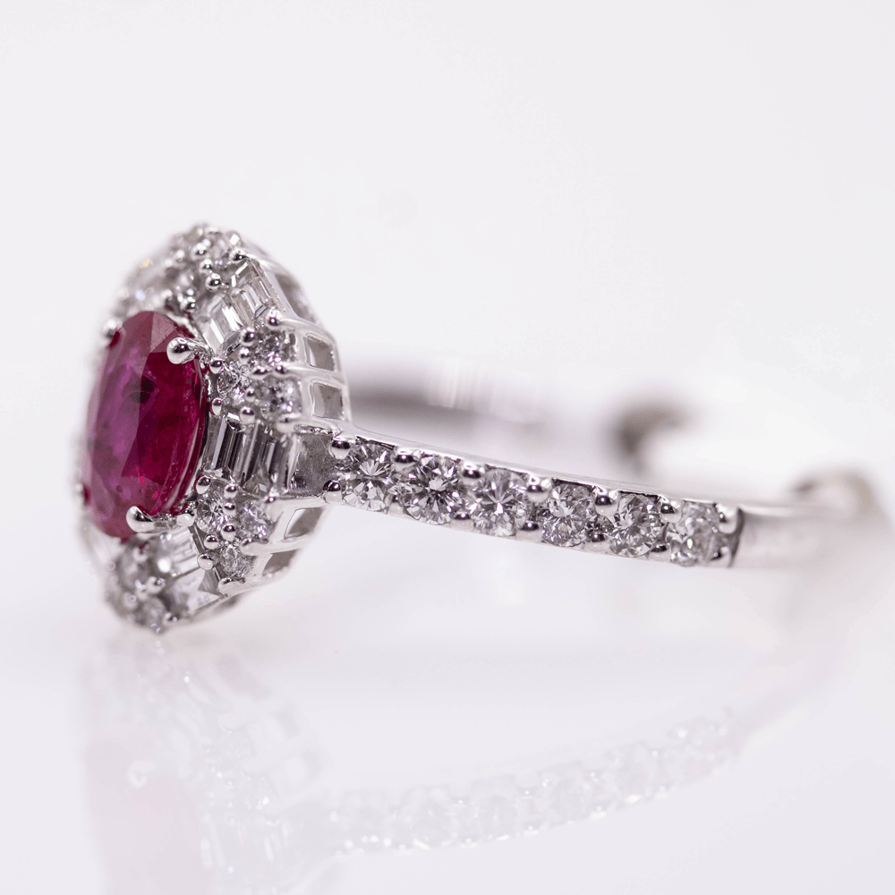 18K Ruby & Diamond White Gold Ring Gold & Silver Pawn Shop