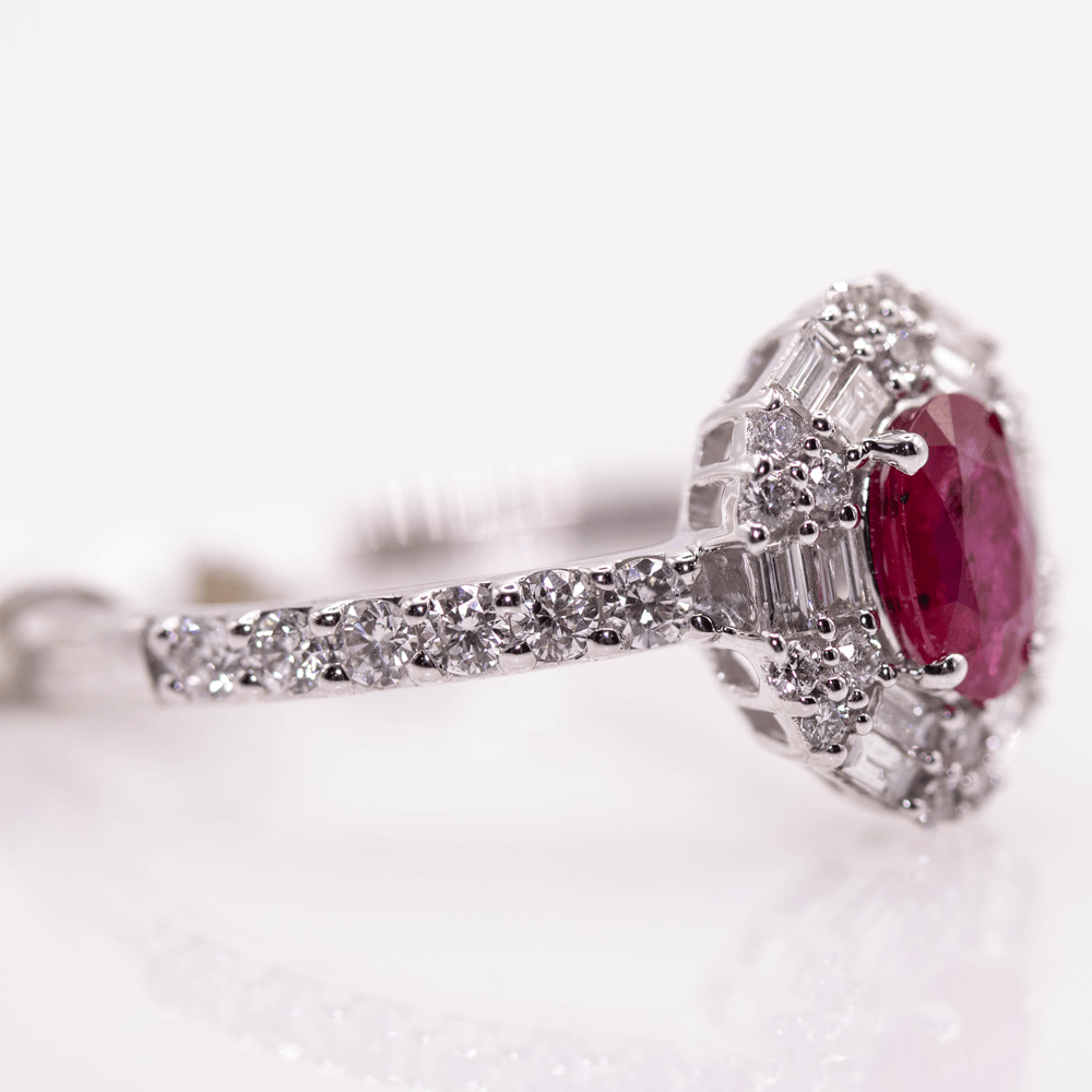 18K Ruby & Diamond White Gold Ring Gold & Silver Pawn Shop