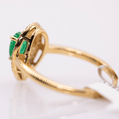 Emerald 18k Ring Gold & Silver Pawn Shop