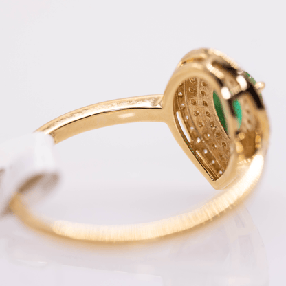 Emerald 18k Ring Gold & Silver Pawn Shop