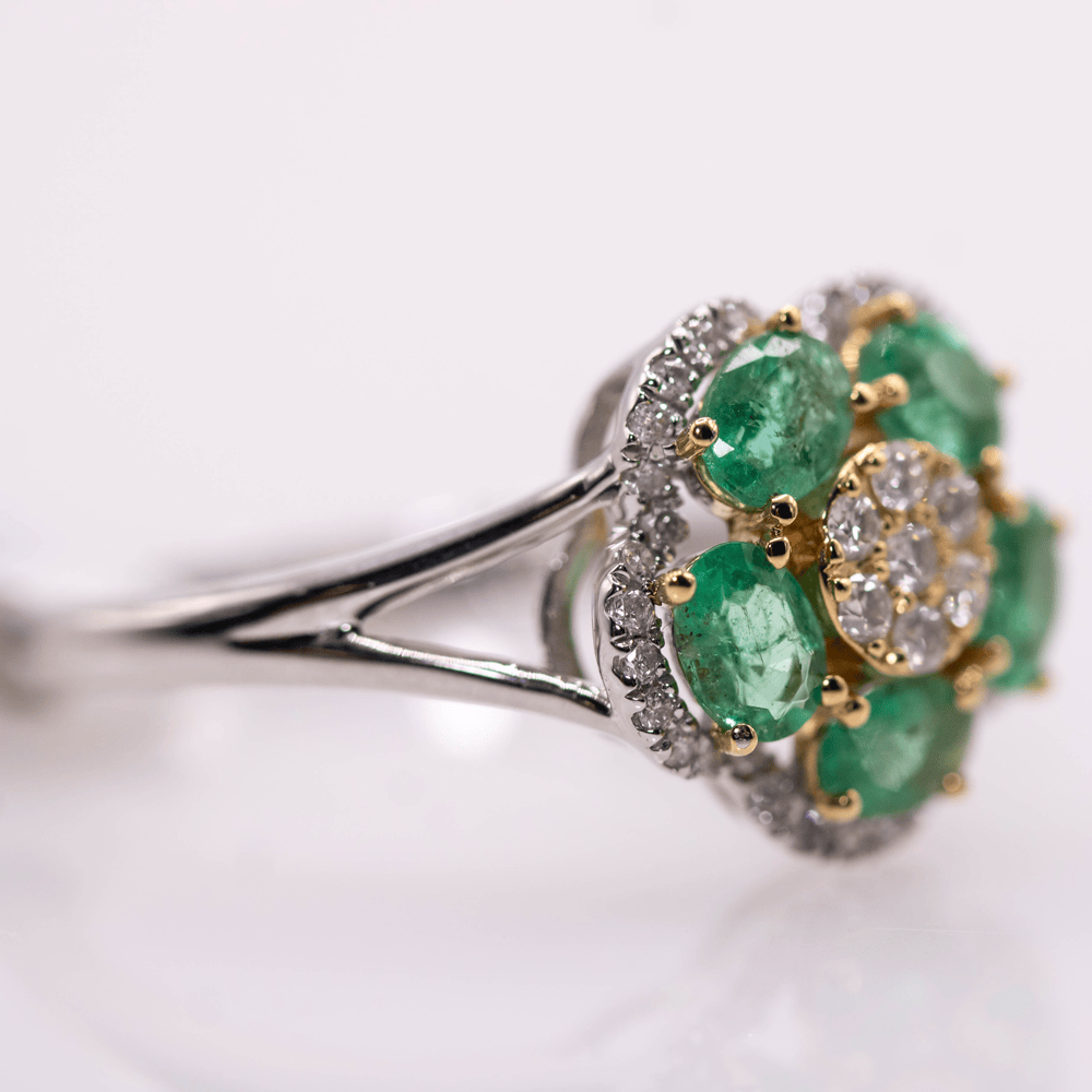 Emerald White Gold Ring Gold & Silver Pawn Shop