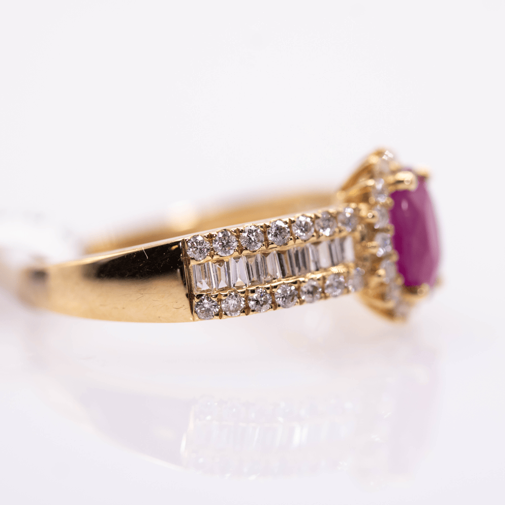 18K Ruby Ring Gold & Silver Pawn Shop