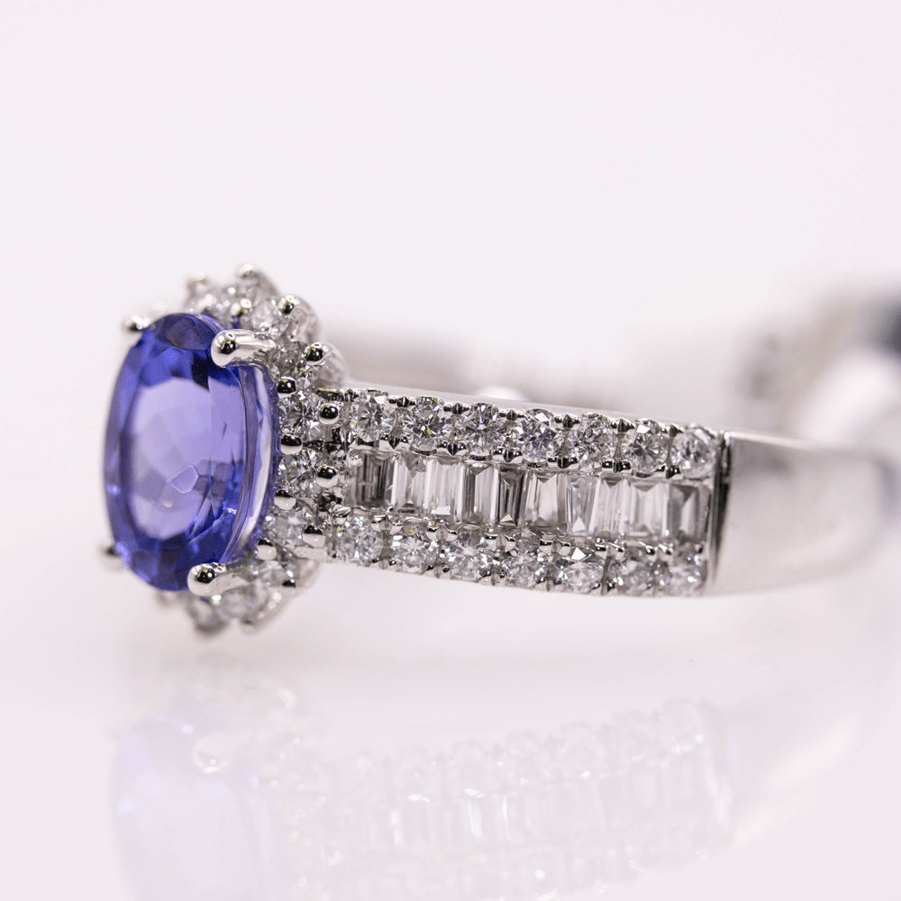 18k Tanzanite Ring Gold & Silver Pawn Shop