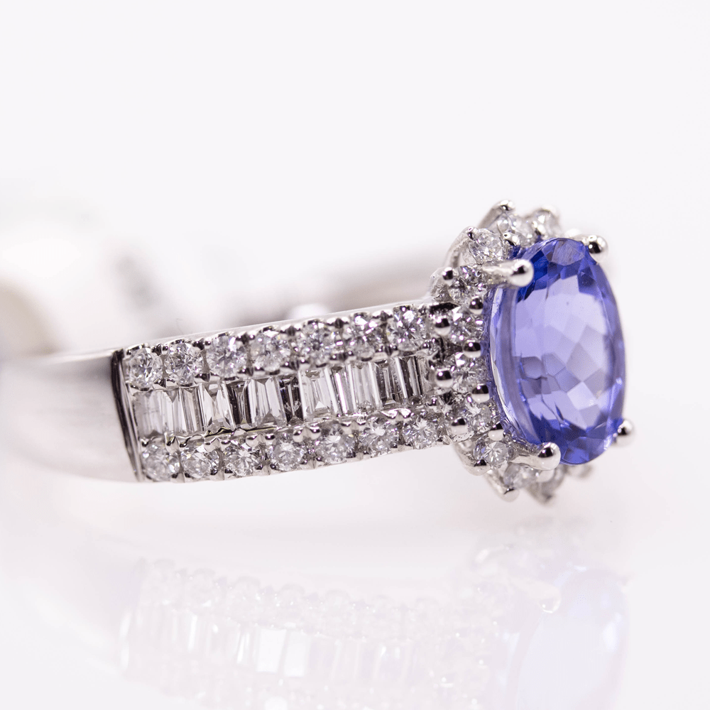 18k Tanzanite Ring Gold & Silver Pawn Shop