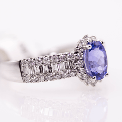 18k Tanzanite Ring Gold & Silver Pawn Shop