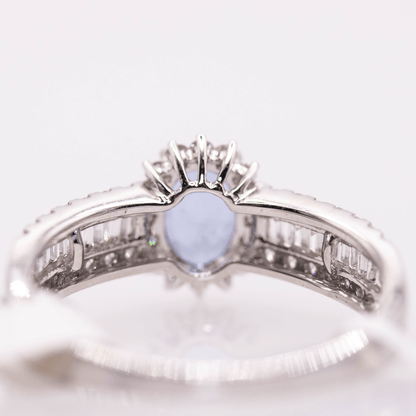 18K Sapphire Ring with Diamond Band Gold & Silver Pawn Shop