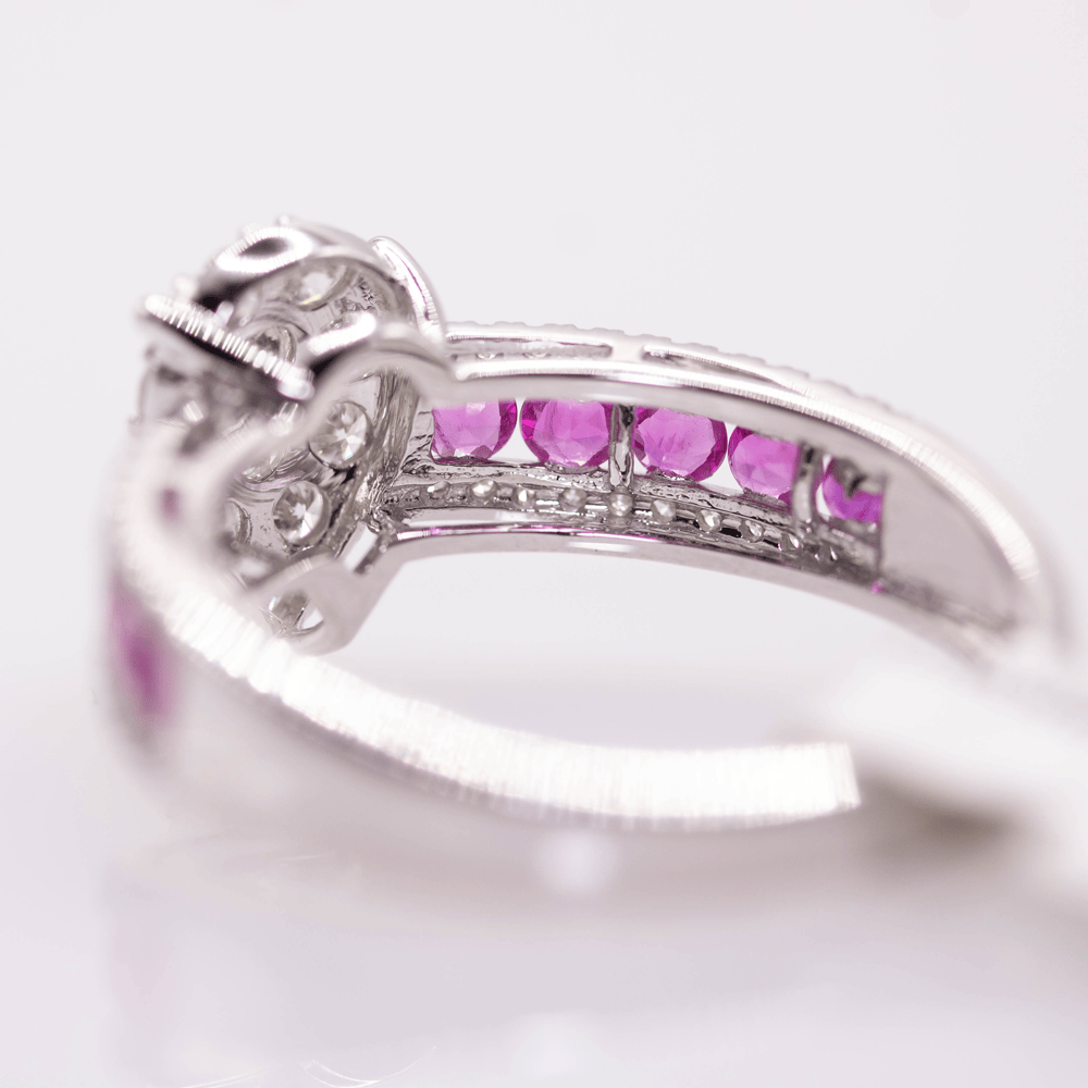 18K Diamond Teardrop & Ruby Ring Gold & Silver Pawn Shop