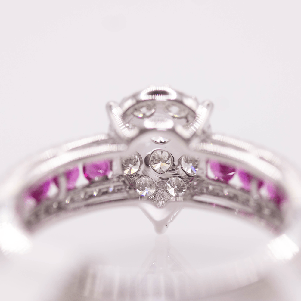 18K Diamond Teardrop & Ruby Ring Gold & Silver Pawn Shop