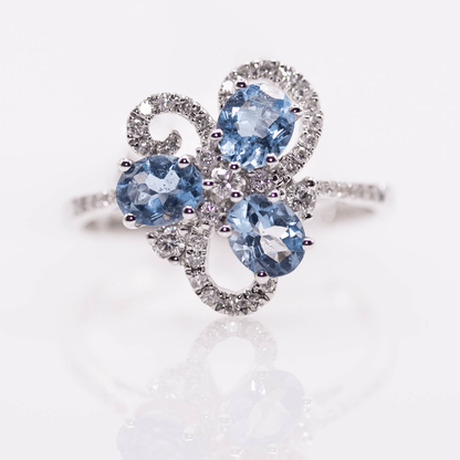 18KWG Aquamarine Gold & Silver Pawn Shop