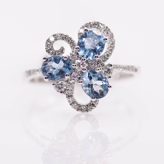 18KWG Aquamarine Gold & Silver Pawn Shop