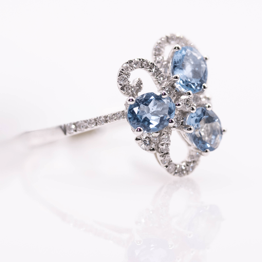 18KWG Aquamarine Gold & Silver Pawn Shop