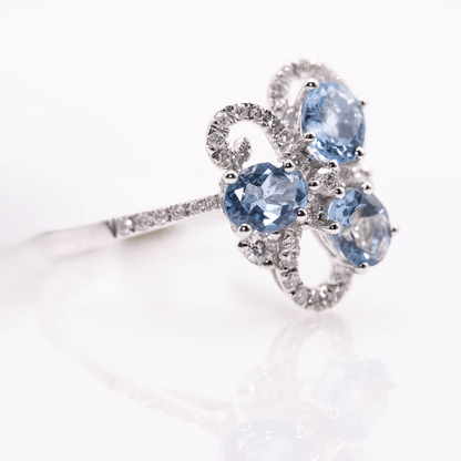 18KWG Aquamarine Gold & Silver Pawn Shop