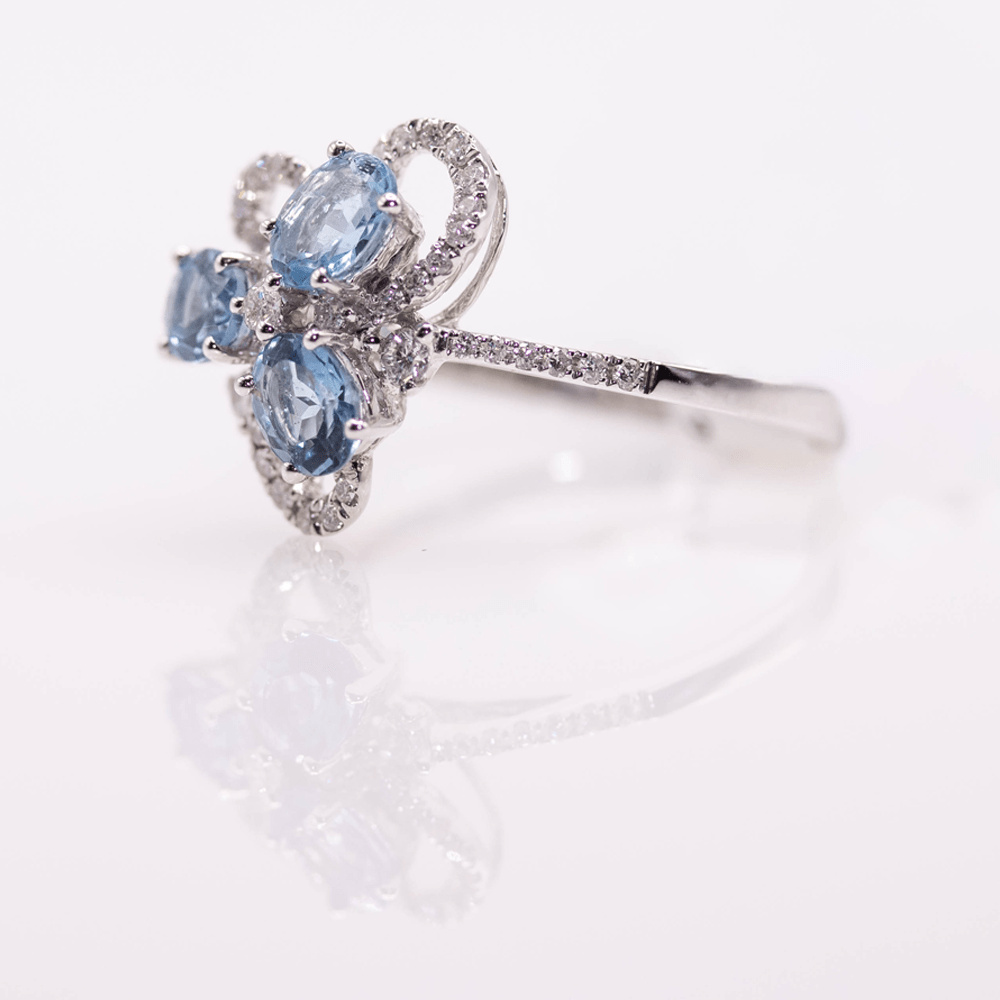 18KWG Aquamarine Gold & Silver Pawn Shop