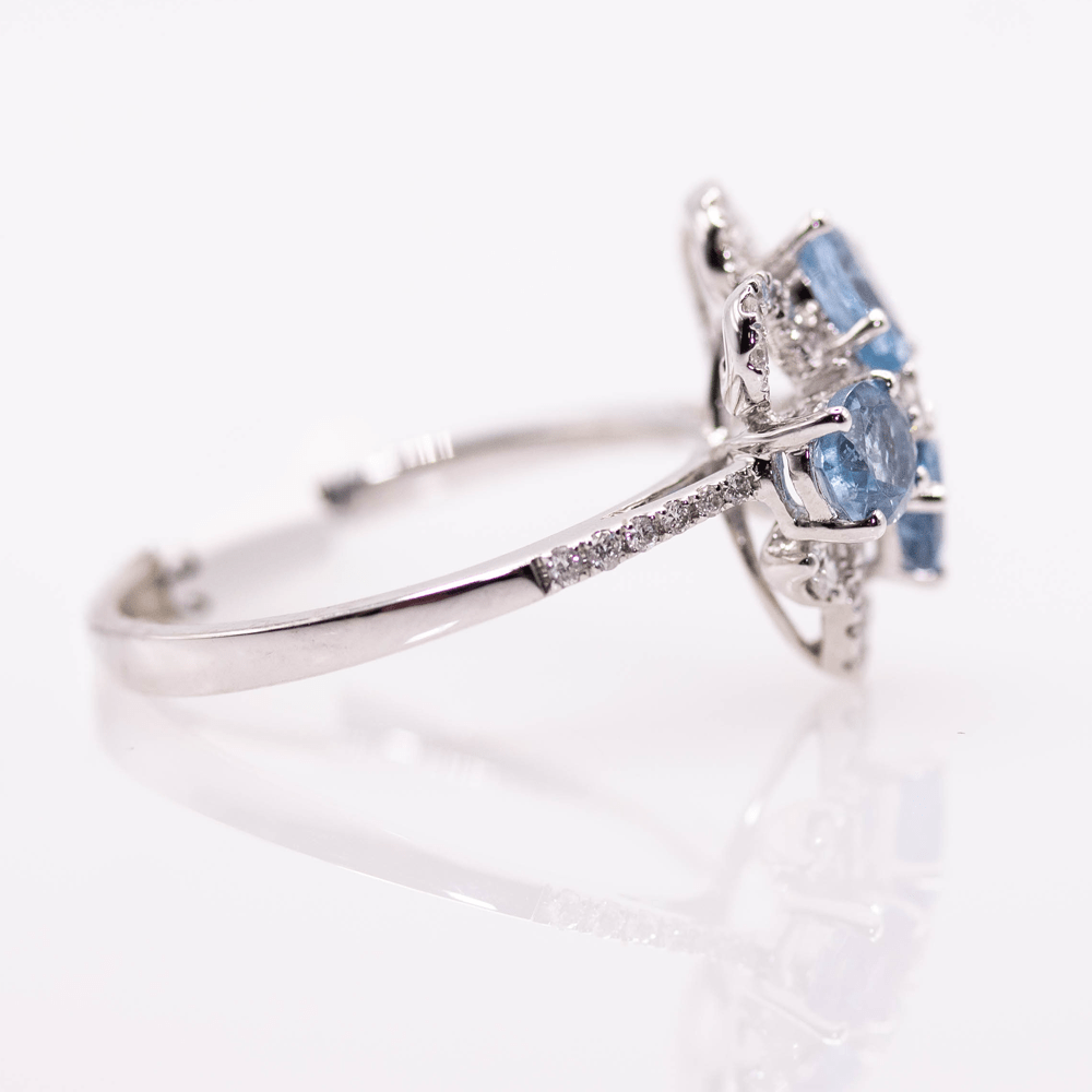 18KWG Aquamarine Gold & Silver Pawn Shop