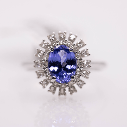 18K Tanzanite Ring Gold & Silver Pawn Shop