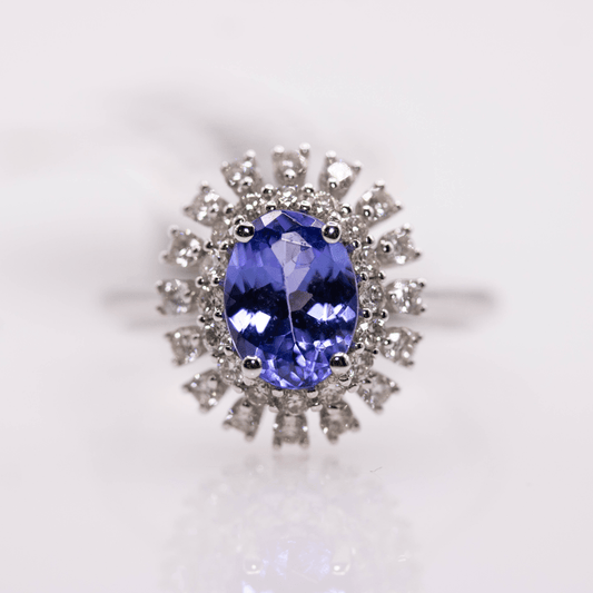 18K Tanzanite Ring Gold & Silver Pawn Shop