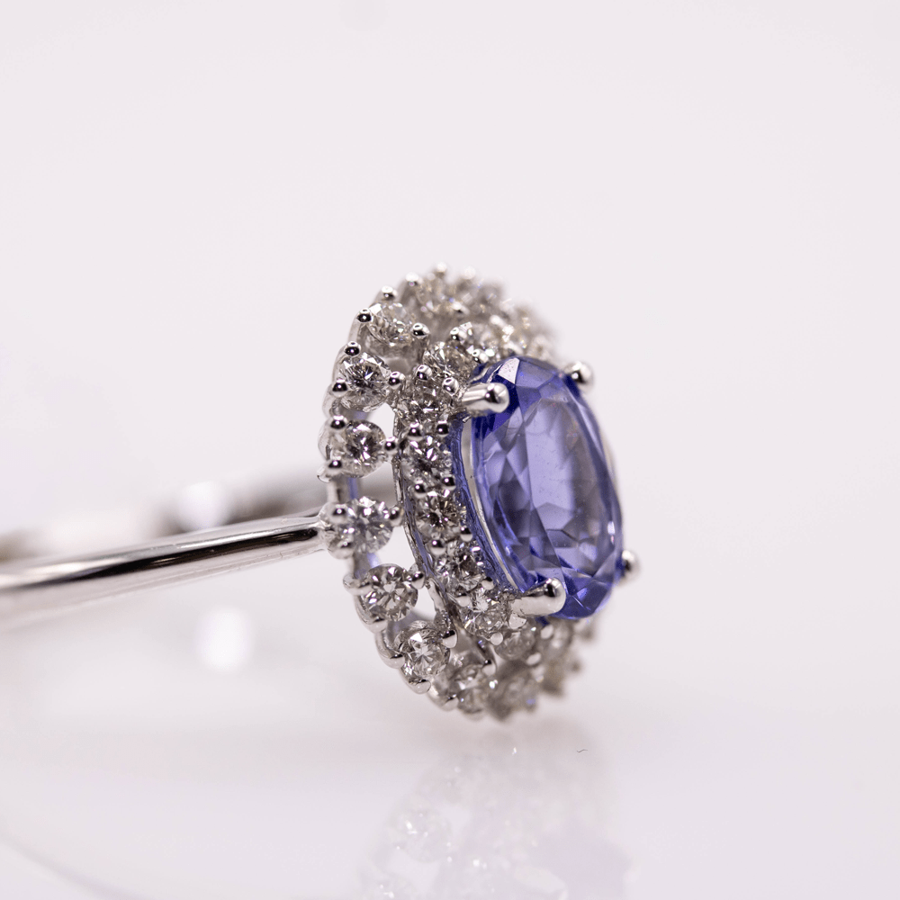 18K Tanzanite Ring Gold & Silver Pawn Shop