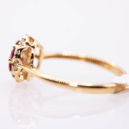 18K Seven Ruby Ring Gold & Silver Pawn Shop