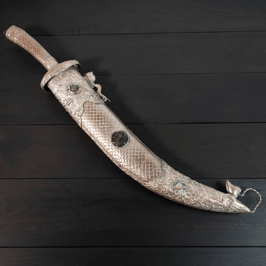 Tibet Mongolian Ceremonial Sword Gold & Silver Pawn Shop