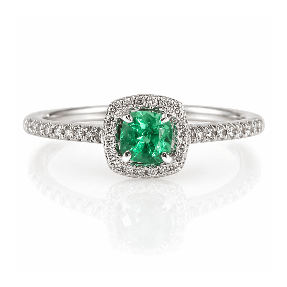 Emerald & Diamond Halo Ring .32CTW Emerald
Gold & Silver Pawn Shop