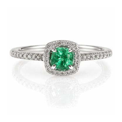 Emerald & Diamond Halo Ring .32CTW Emerald
Gold & Silver Pawn Shop