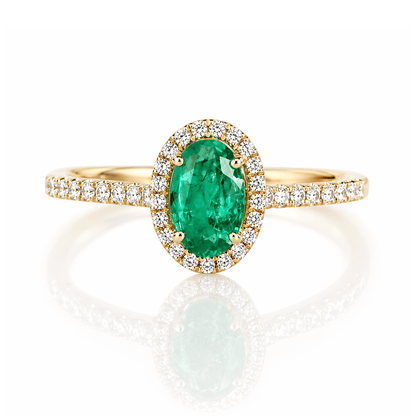 Oval Emerald & Diamond Halo Ring
Gold & Silver Pawn Shop