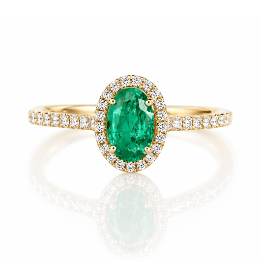 Oval Emerald & Diamond Halo Ring
Gold & Silver Pawn Shop