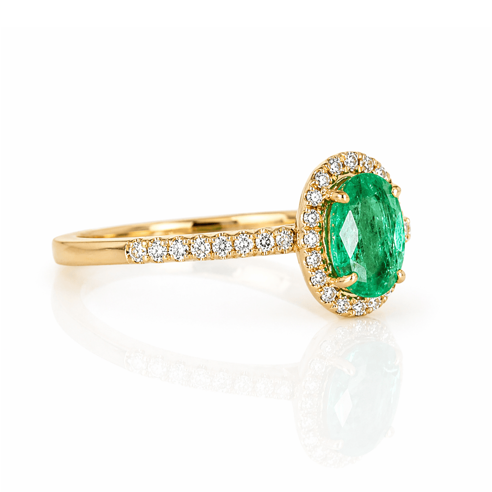 Oval Emerald & Diamond Halo Ring
Gold & Silver Pawn Shop