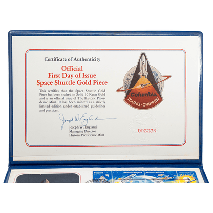 Official First Day of Issue Space Shuttle Commemorative Gold & Silver Pawn Shop