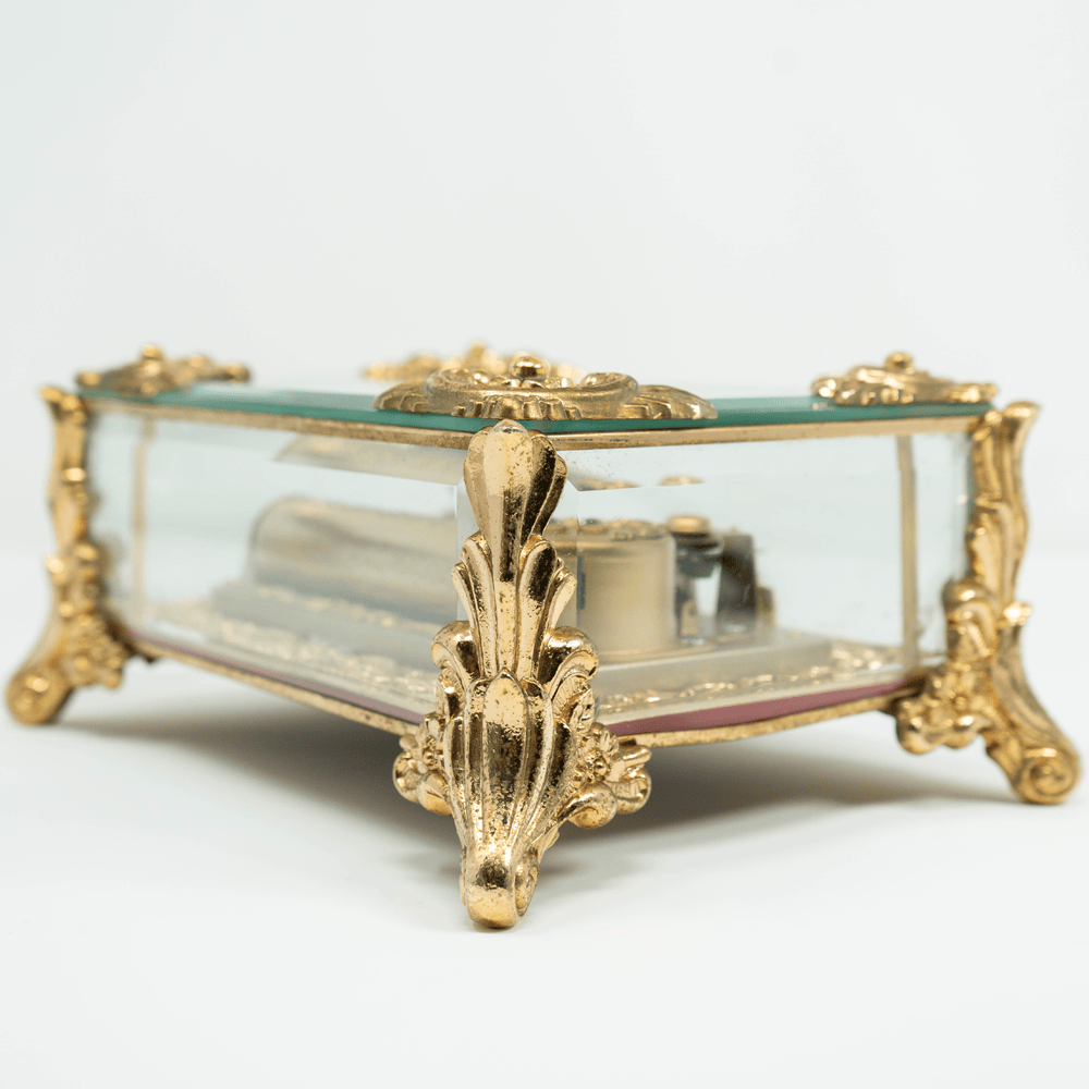 Sankyo Orphenus Crystal Music Box Gold & Silver Pawn Shop