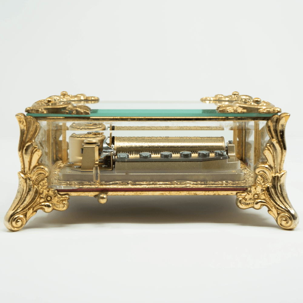 Sankyo Orphenus Crystal Music Box Gold & Silver Pawn Shop