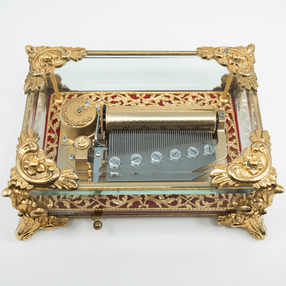 Sankyo Orphenus Crystal Music Box Gold & Silver Pawn Shop