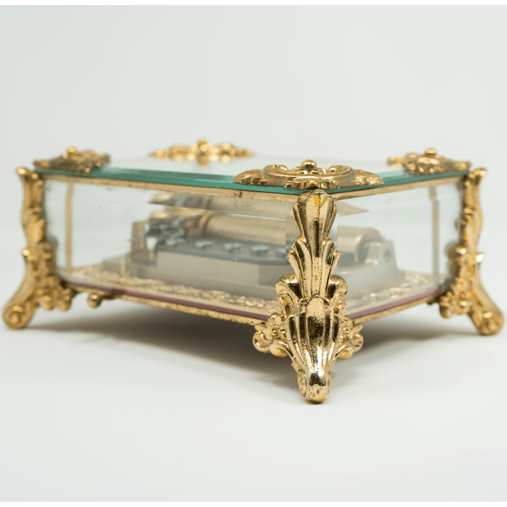 Sankyo Orphenus Crystal Music Box Gold & Silver Pawn Shop