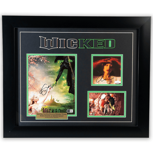 Ariana Grande and Cynthia Erivo Signed Wicked Memorabilia Gold & Silver Pawn Shop