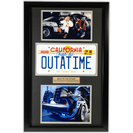 Christopher Llyod Autographed Back to the Future Memorabilia Gold & Silver Pawn Shop