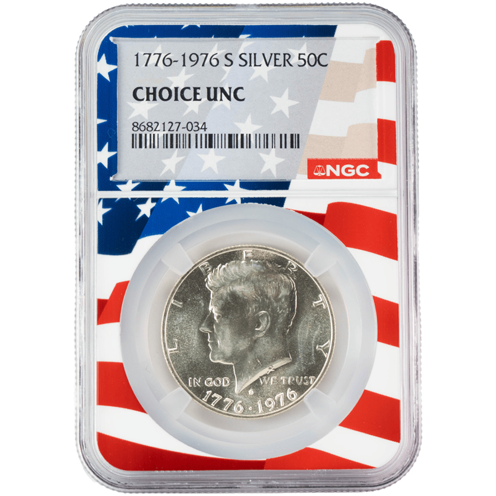 Bicentennial Kennedy Half Dollar NGC Flag Core Gold & Silver Pawn Shop