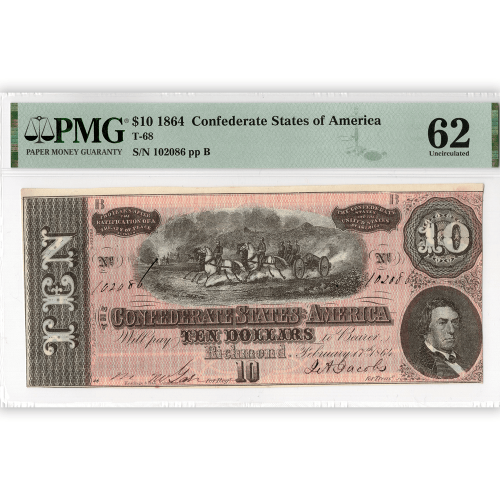 1864 Confederate States of America $10 Gold & Silver Pawn Shop