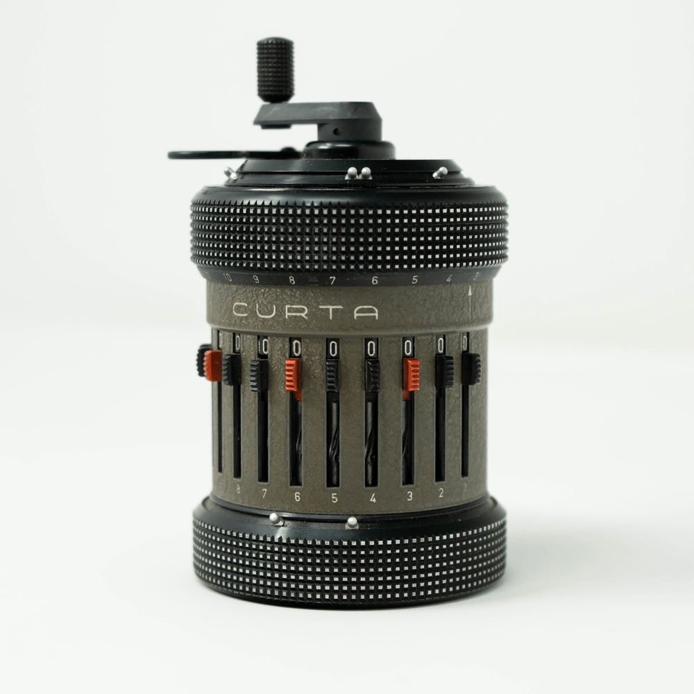 Curta Calculator Type 2 No. 520902 Gold & Silver Pawn Shop