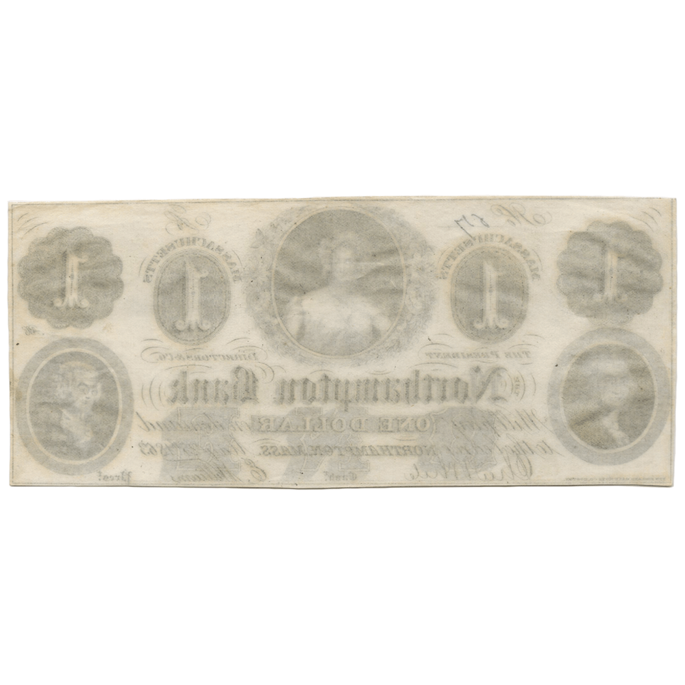 1863 Northampton Bank $1 Gold & Silver Pawn Shop