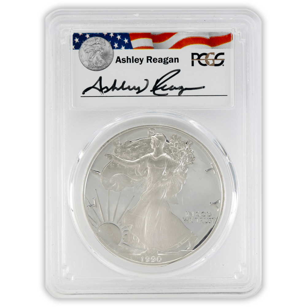 1990-S $1 PCGS PR69DCAM Silver Eagle Ashley Reagen Gold & Silver Pawn Shop