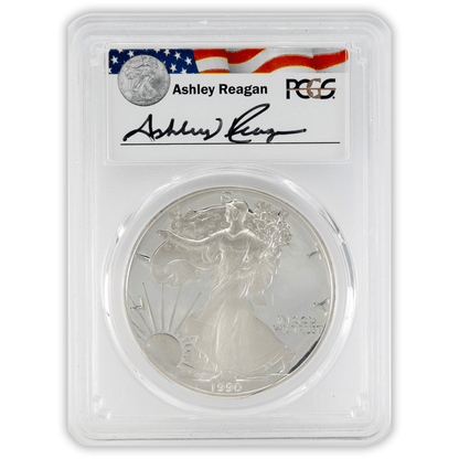 1990-S $1 PCGS PR69DCAM Silver Eagle Ashley Reagen Gold & Silver Pawn Shop