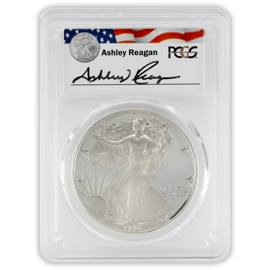 1990-S $1 PCGS PR69DCAM Silver Eagle Ashley Reagen Gold & Silver Pawn Shop