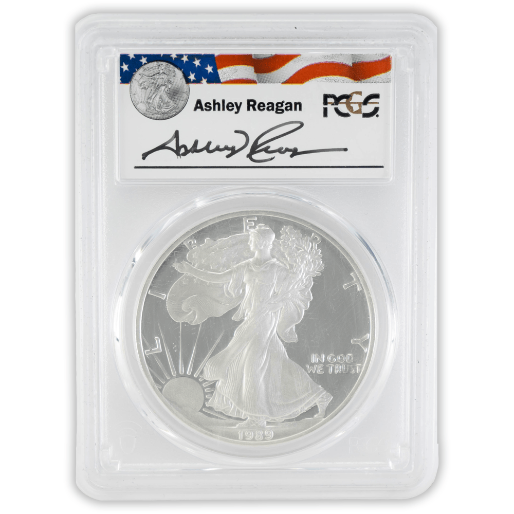 1989-S $1 PCGS PR69DCAM Silver Eagle Ashley Reagan Gold & Silver Pawn Shop